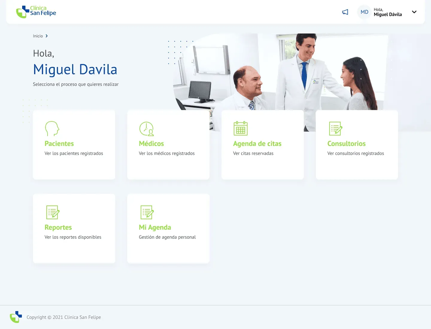 Project visual Clínica San Felipe